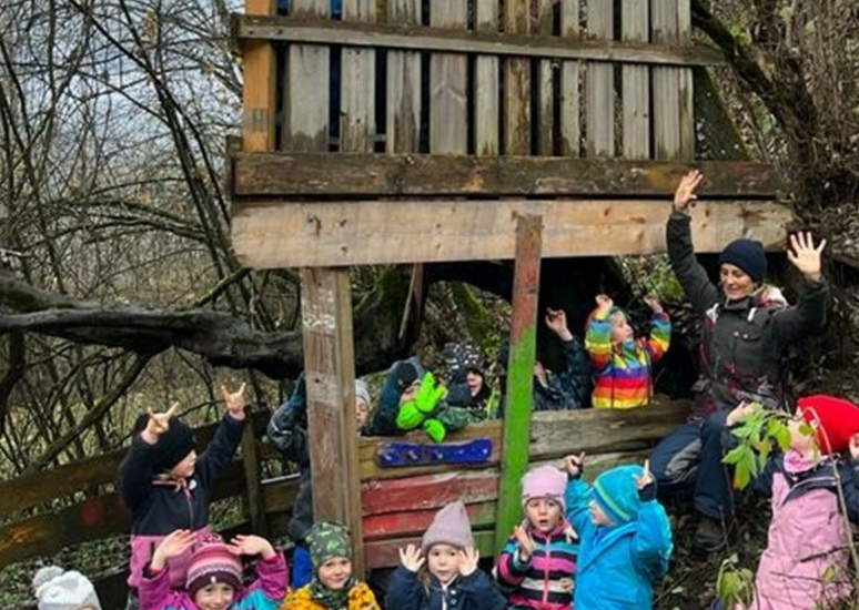 Jubiläum 10 Jahre Klimabündnis-Kindergarten Waldspielgruppe Bachhäusl